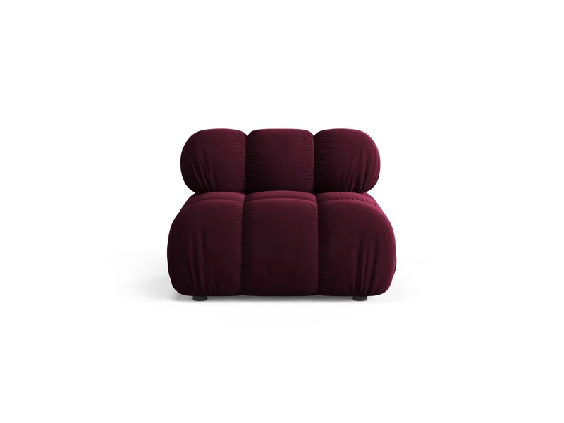 Modulo senza Braccioli in Velluto, "Bellis", 1 Posto, 94x94x70
