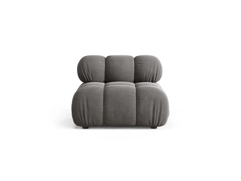 Modulo senza Braccioli in Velluto, "Bellis", 1 Posto, 94x94x70