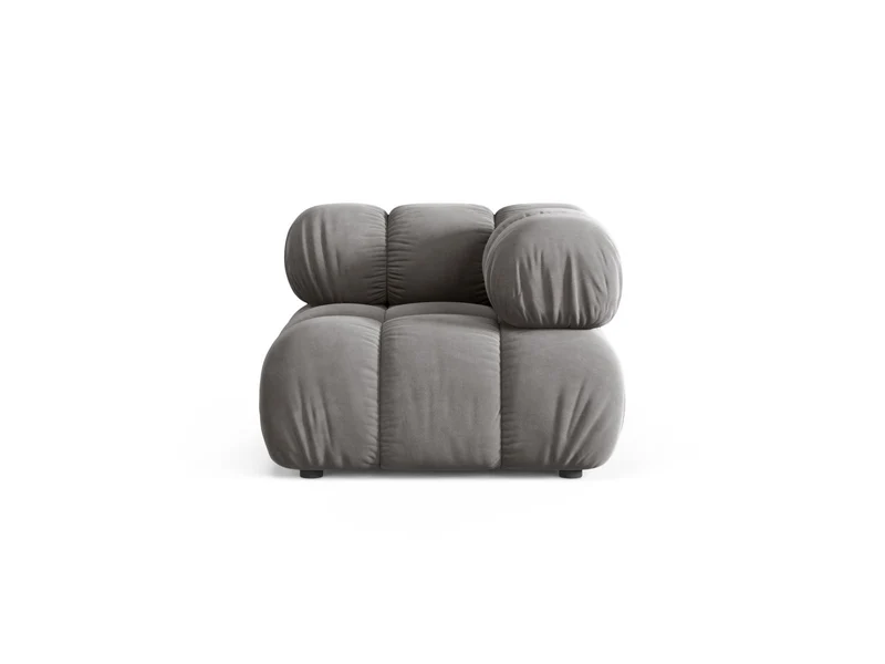 Modulo Angolare in Velluto, "Bellis", 1 Posto, 94x94x70