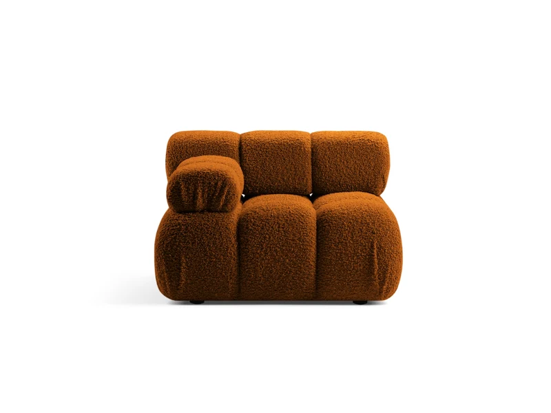 Modulo Sinistro in Bouclé, "Bellis", 1 Posto, 94x94x70