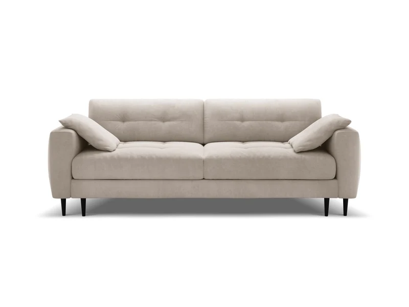Divano Letto con Contenitore in Velluto, "Bemy", 3 Posti, 242x110x92