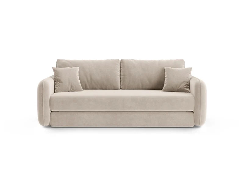 Divano con Funzione Letto in Velluto, "Dormi", 3 Posti, 225x94x87