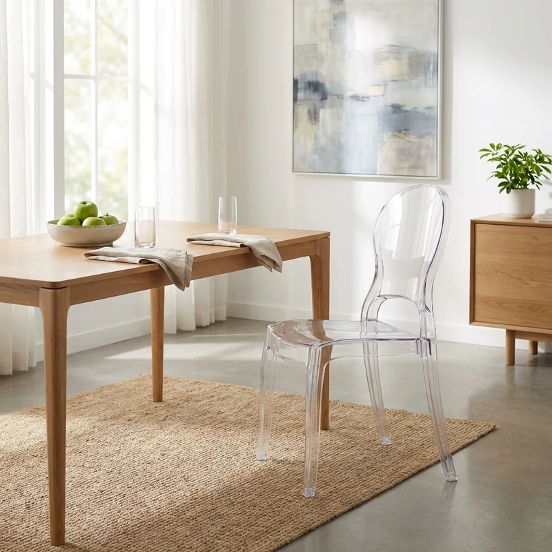 Sedia di design in policarbonato trasparente - GLACIA
