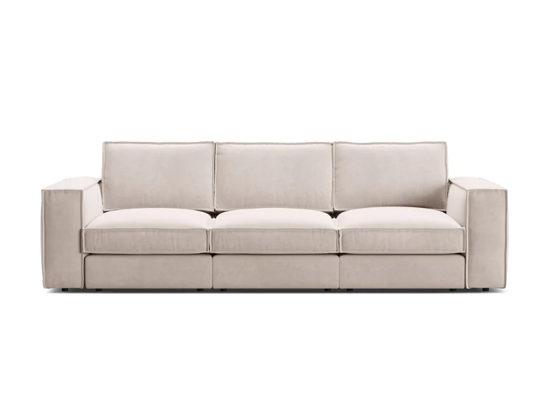 Divano Modulare in Velluto, "Pola", 4 Posti, 284x103x88