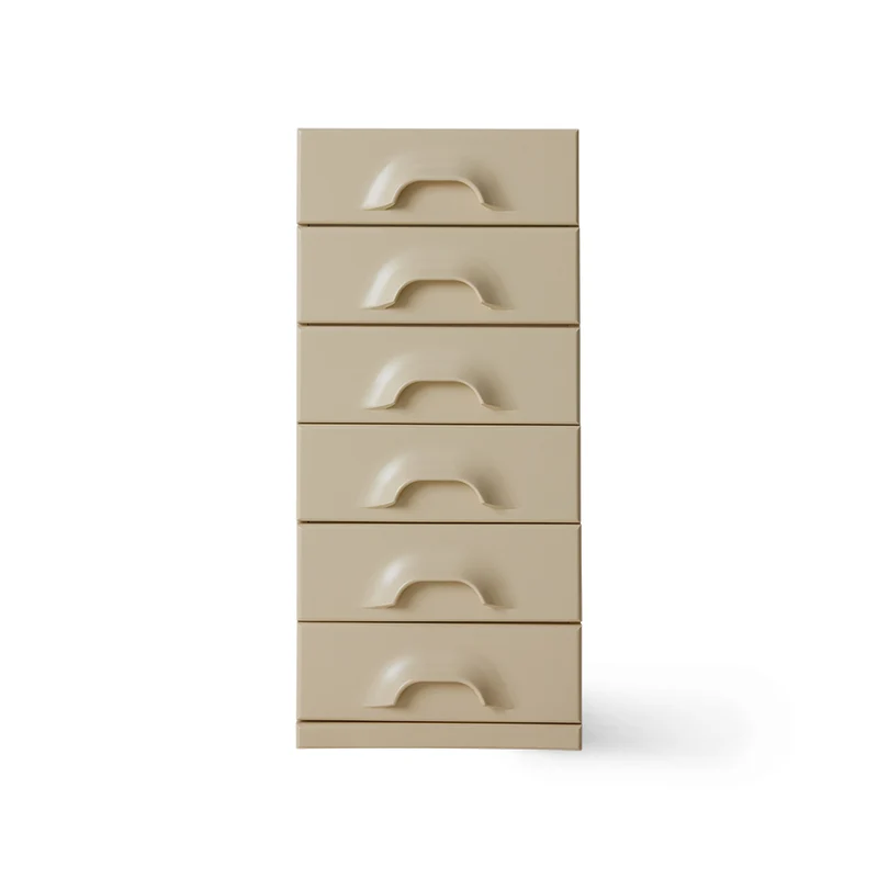 Cassettiera con 6 cassetti, crema