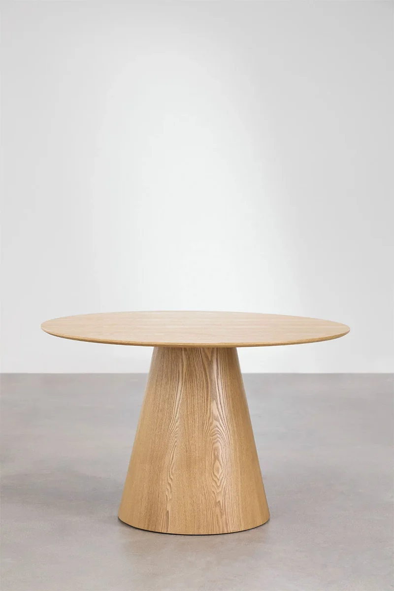 Aura - Tavolo da pranzo rotondo in legno