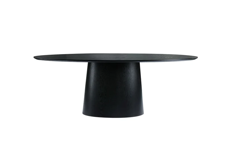 Tavolo alcamo nero opaco ovale