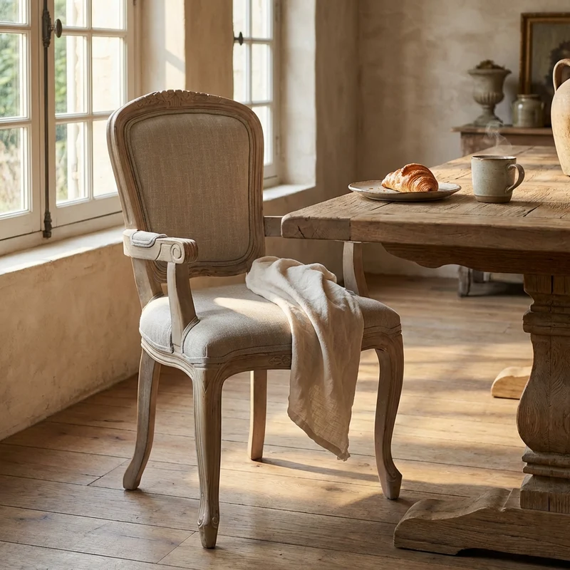 Poltrona vintage seduta imbottita in Legno cm 57x57x95 - ROYCE