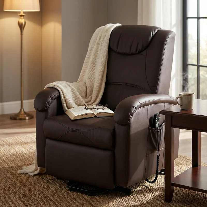 Poltrona elettrica alzapersona in Ecopelle cm 72x95x106 - PRIME