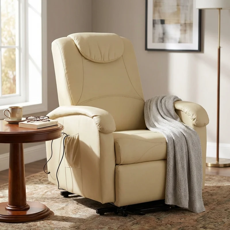 Poltrona elettrica alzapersona in Ecopelle cm 72x95x106 - PRIME