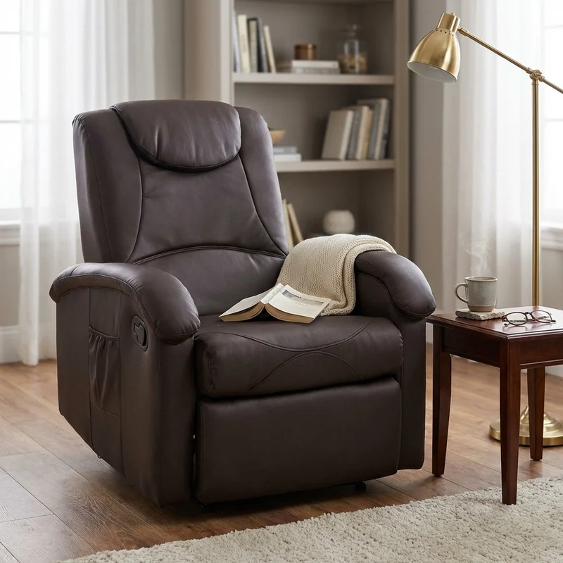 Poltrona reclinabile in Ecopelle cm 75x89x100 - NET