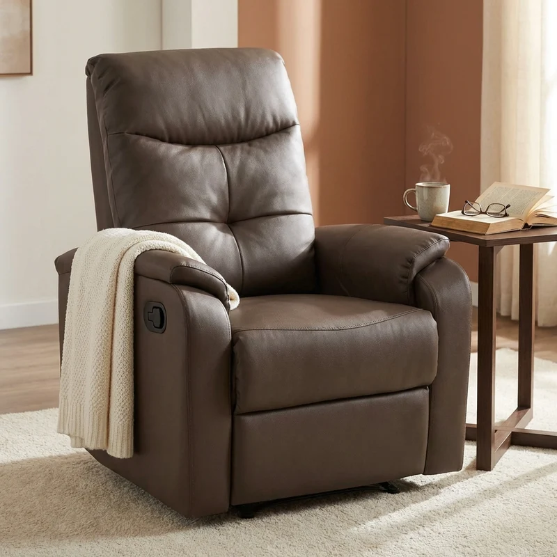 Poltrona reclinabile in Ecopelle cm 76x89x100 - NET