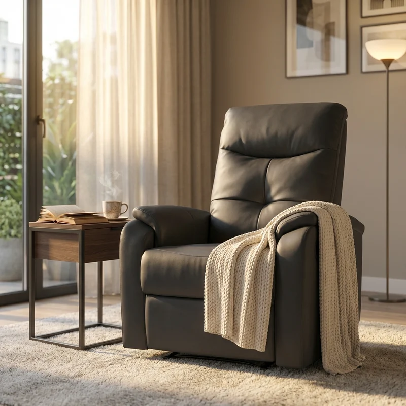 Poltrona reclinabile in Ecopelle cm 76x89x100 - NET