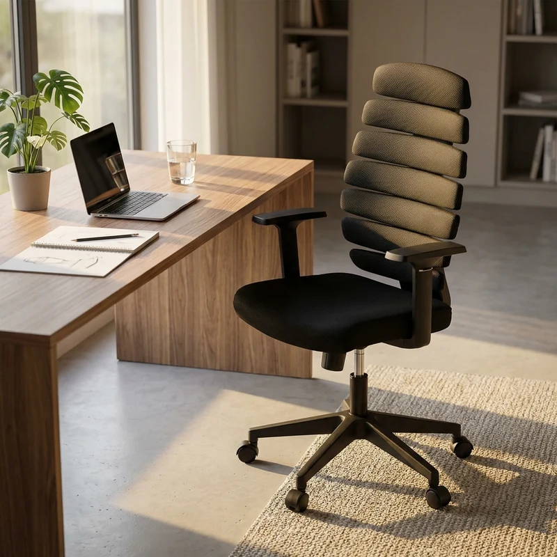 Sedia da Ufficio in Poliuretano cm 62x60x110 - NEVILLE
