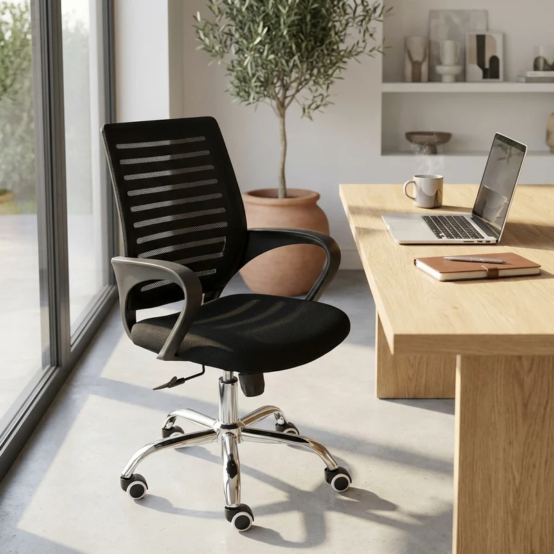 Sedia da Ufficio in Poliuretano cm 56x58x104 - JAYE