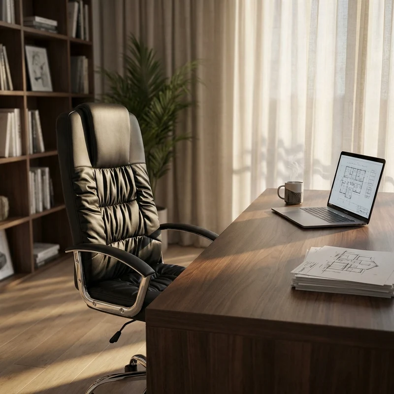 Sedia da Ufficio in Poliuretano cm 60x64x127 - ALBAN