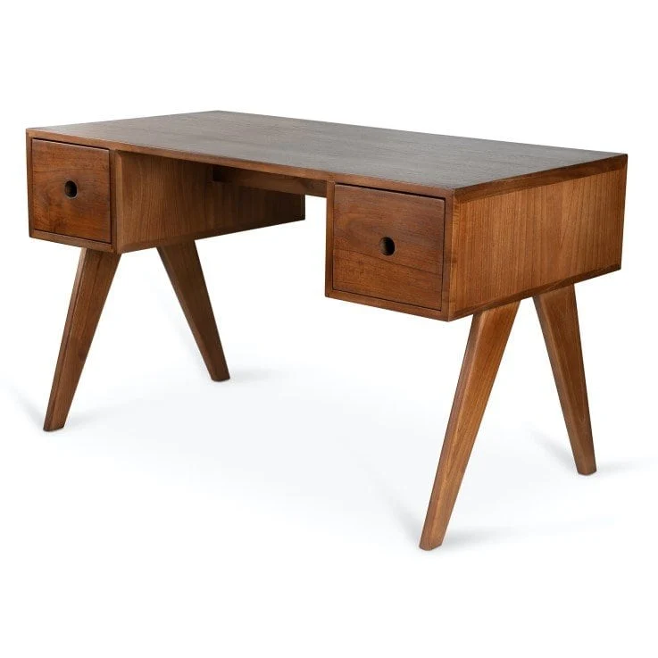 Scrivania Office Desk 120cm Dark Brown - Pierre Jeanneret Edition