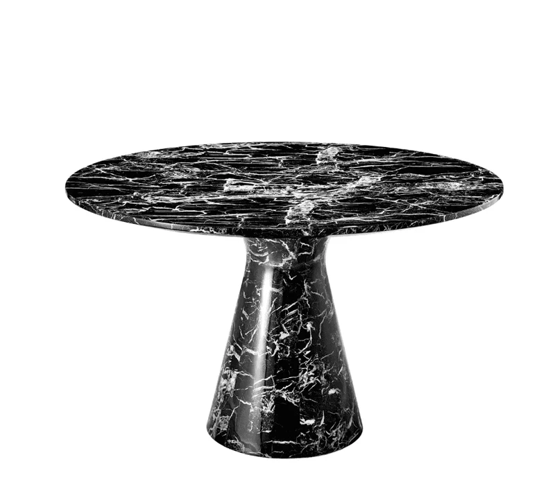 Tavolo pranzo TURNER effetto marmo nero 120cm