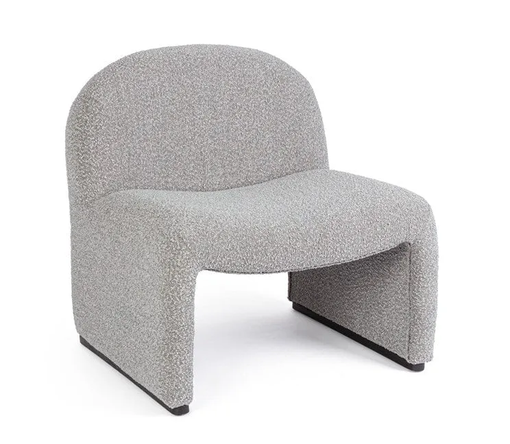 Poltrona Penthouse grigio bouclè
