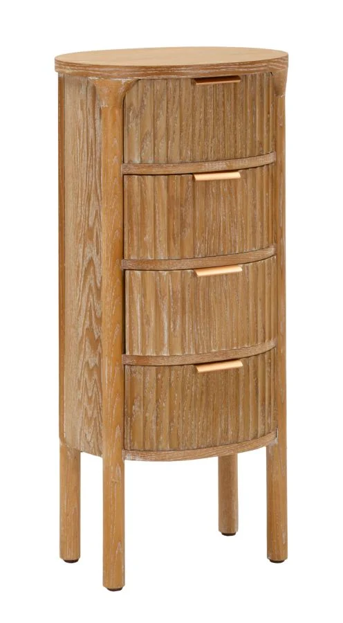 Cassettiera 3 cassetti in legno naturale 38x33x82 cm - GOTEBORG