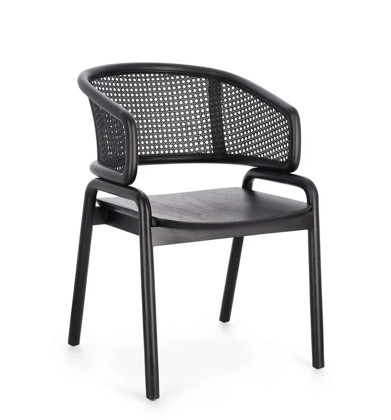 Sedia in DESIGN rattan nera
