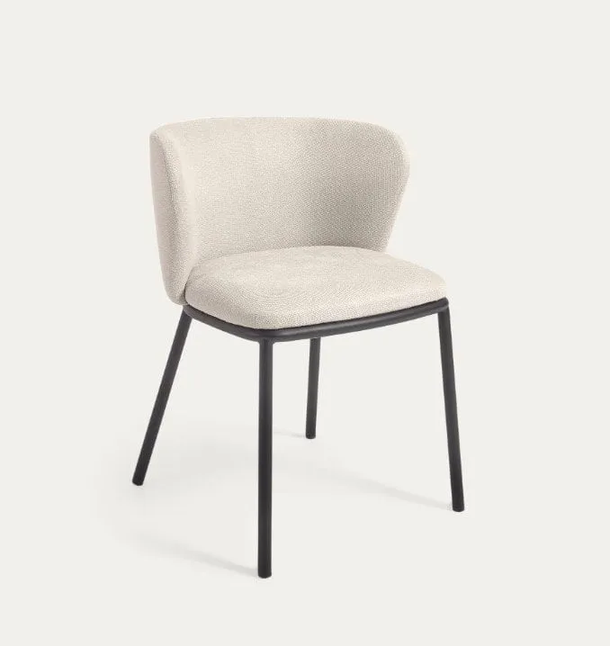 Sedia CISELIA in tessuto beige