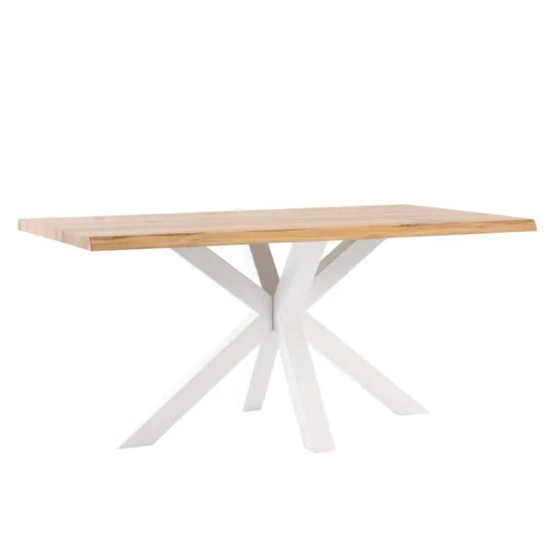 Tavolo GRACE 180cm top in rovere e bianco