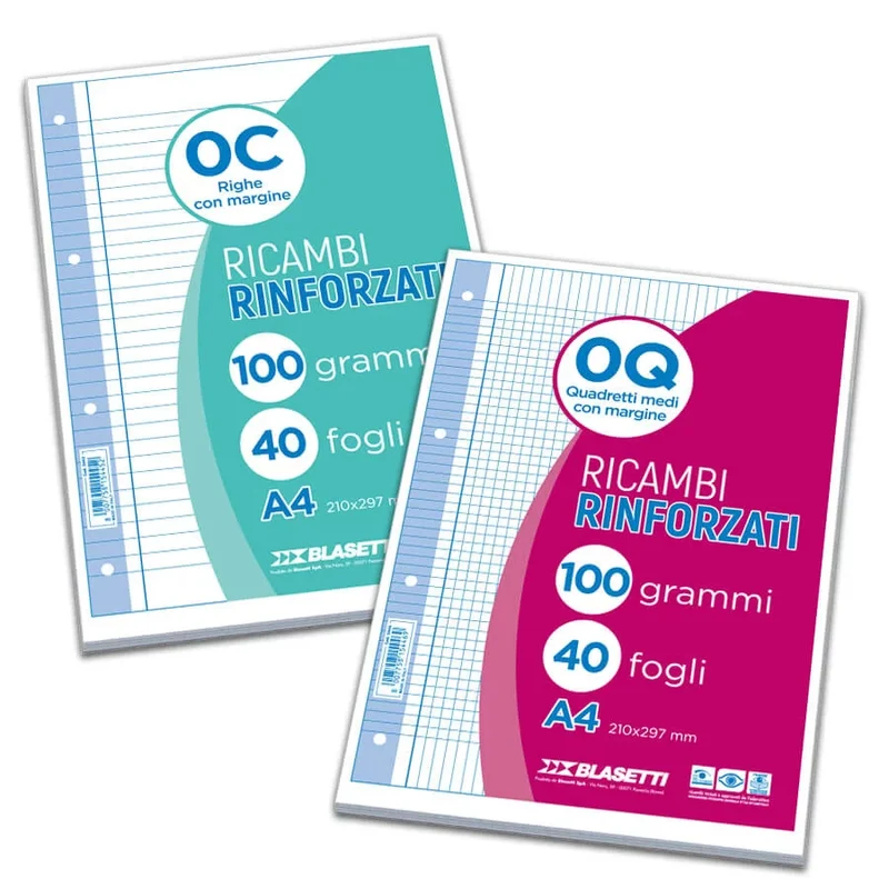 Fogli Di Ricambio A4 Confezione 40fg 100 Gr 1r