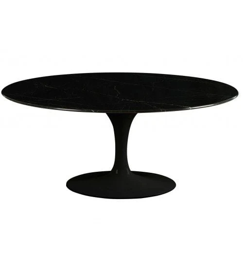 Tavolo MARBELLA BLACK ovale 180 x 120 x H75 cm