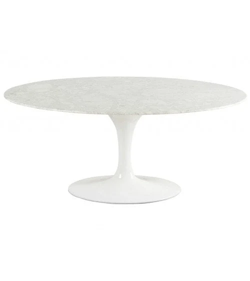 Tavolo MARBELLA WHITE ovale 180 x 120 x H75 cm