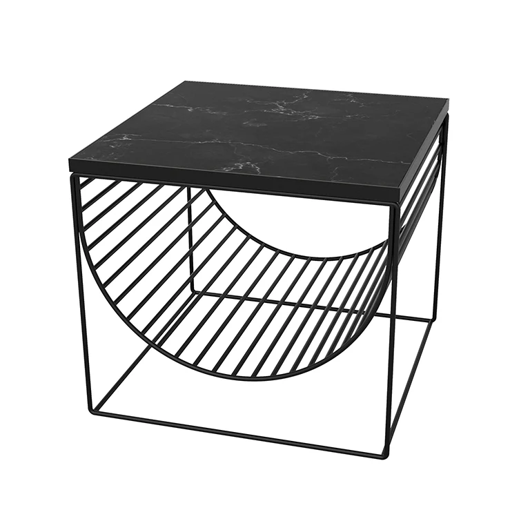 SINO tavolo/portariviste - Nero/Nero - AYTM - L50xP50xA44,3 CM
