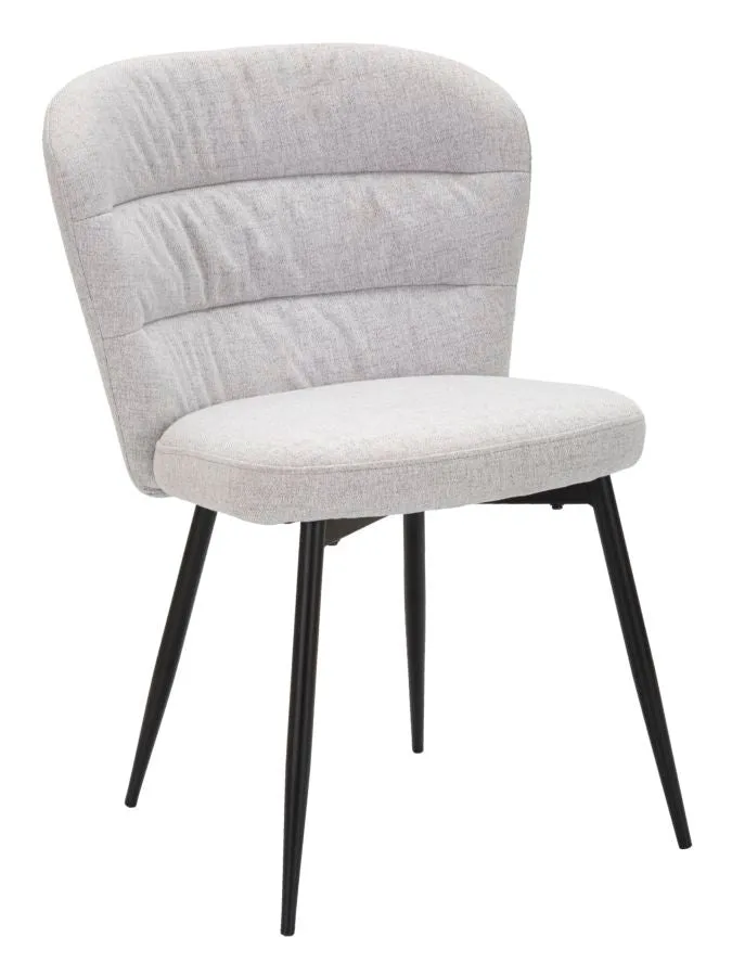 Sedia imbottita in tessuto con gambe in metallo set 2 pezzi - LOSANNA