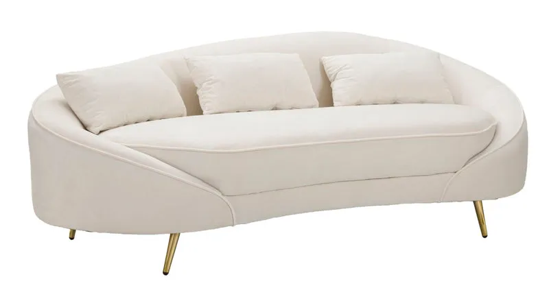 Divano 3 posti con cuscini in tessuto 185x84x68 cm - OSLO