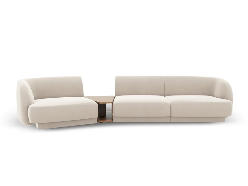 Divano MILEY 3 posti in velluto, ciniglia o bouclè 300x118x70cm