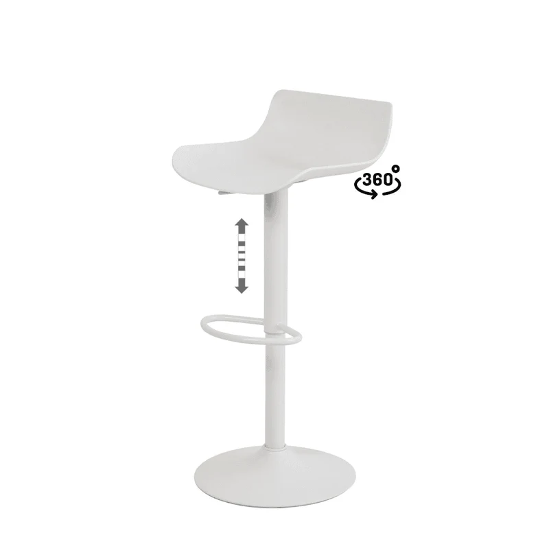 Sgabello BLADE Bianco altezza regolabile