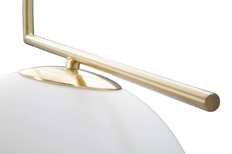 Lampadario in metallo dorato con sfera in vetro opaco 50x30x100 cm - GLAMY