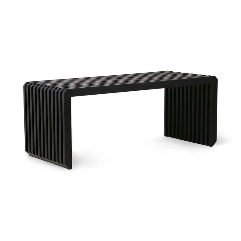 Panca a doghe in legno nero by HK Living