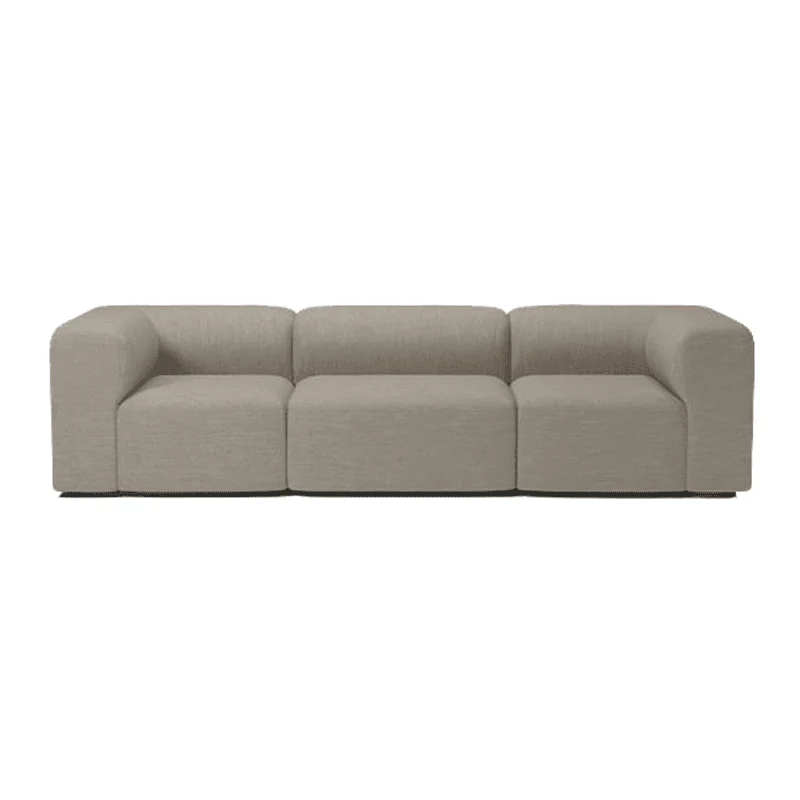 Divano ANGLE 3 Unità con angolare small - Tessuto Baize 258x86 cm