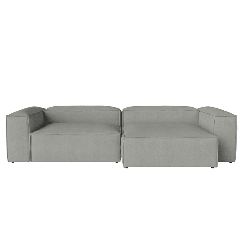 Divano COSIMA 2 Unità con Chaise Longue Large e Cornernuit large- Grigio Chiaro Fawn