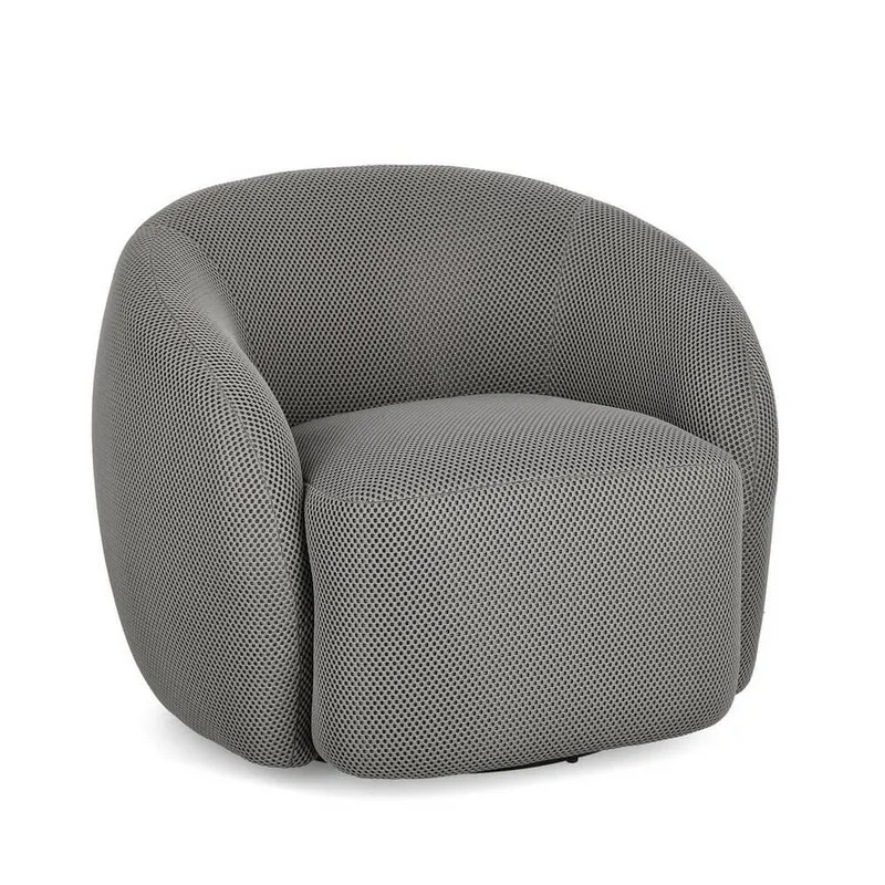 Poltrona Girevole Imbottita in Tessuto con Base 360° - ONERVA