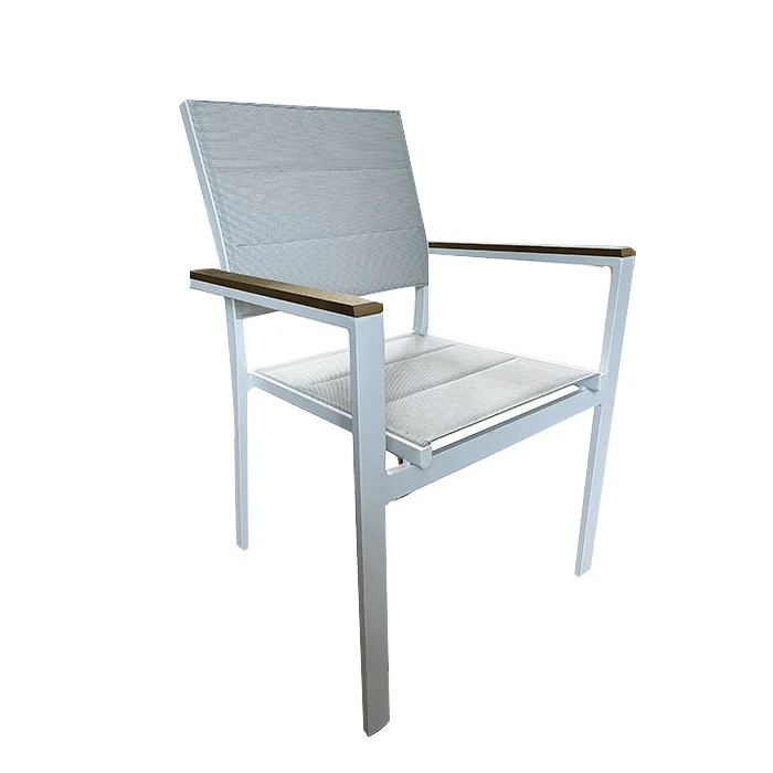 Sedia Con Braccioli Hills In Alluminio E Poliwood