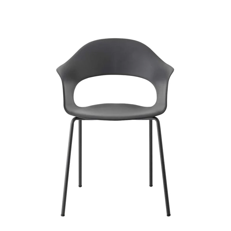 Set 4 sedie LADY B Tecnopolimero Gambe Acciao Cromato / Verniciato