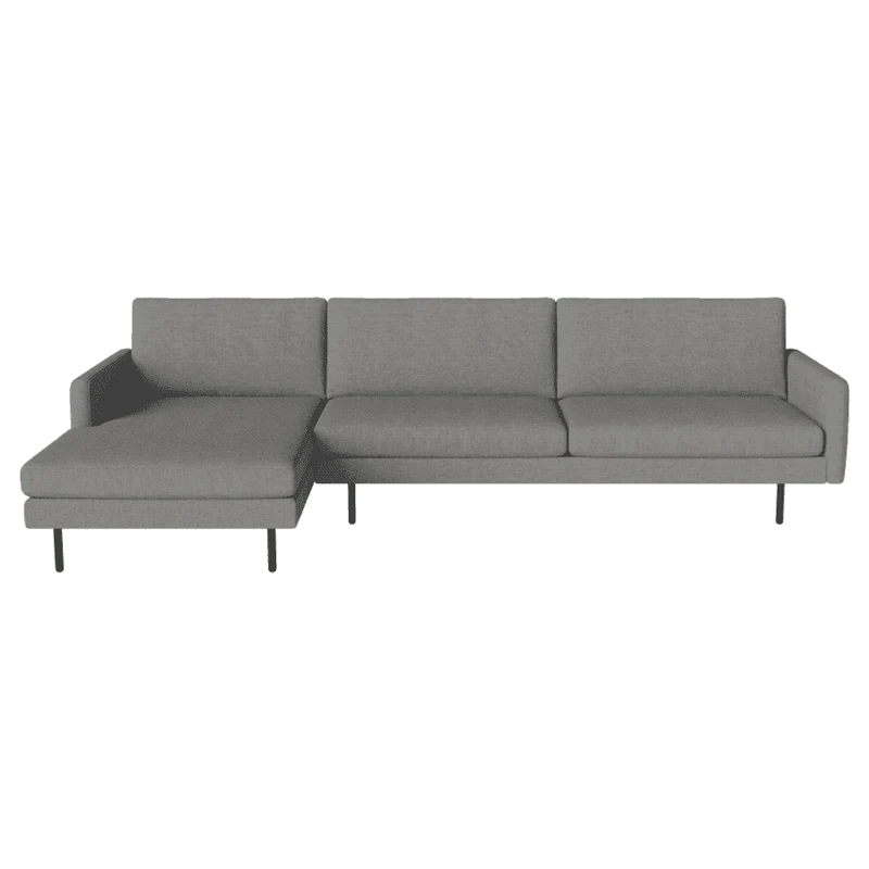 Divano 4 posti Scandinavia Remix 300cm - Tessuto Fawn / Gambe Nere