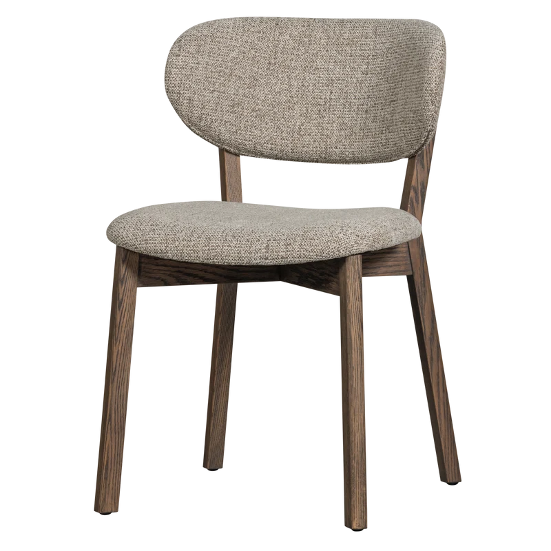Sedia da pranzo udar con struttura in legno marrone scuro