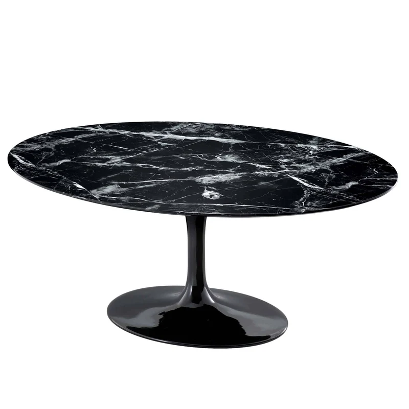 SOLO Dining Table Black Marble effect 170cm