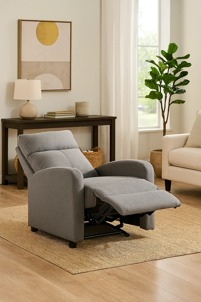 Poltrona Recliner Aisha In Tessuto Antracite
