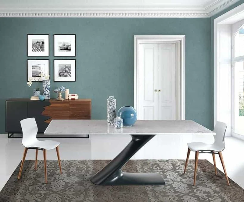 Tavolo ZETA con piano in Marmo Carrara 220x100cm By Oliver B.