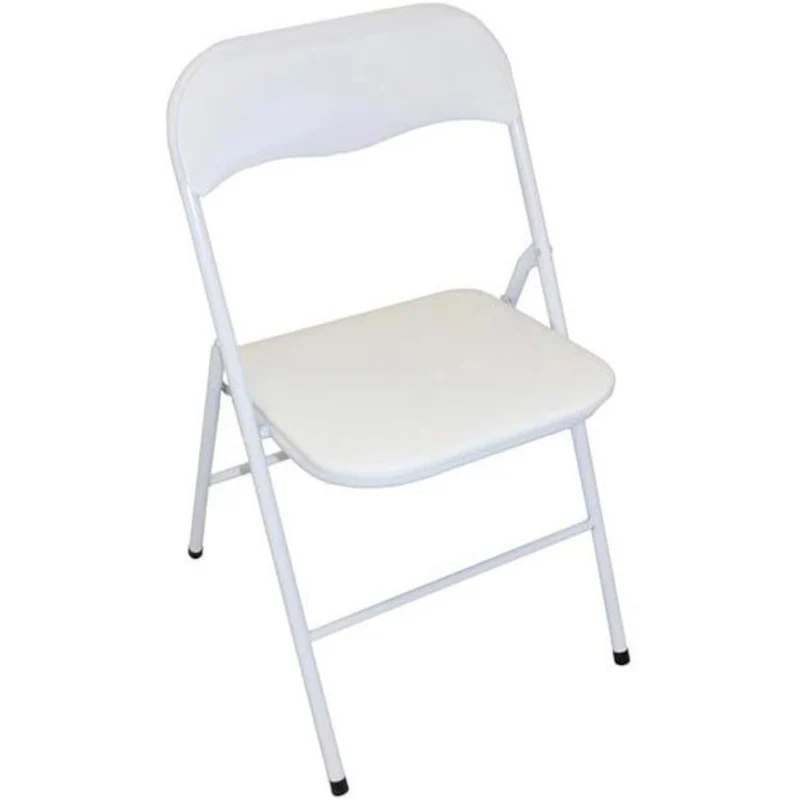Sedia Polo Pieghevole In Pvc Bianca