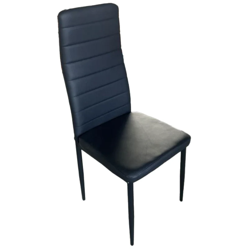 Sedia Zoe Con Imbottitura In Pvc Nera