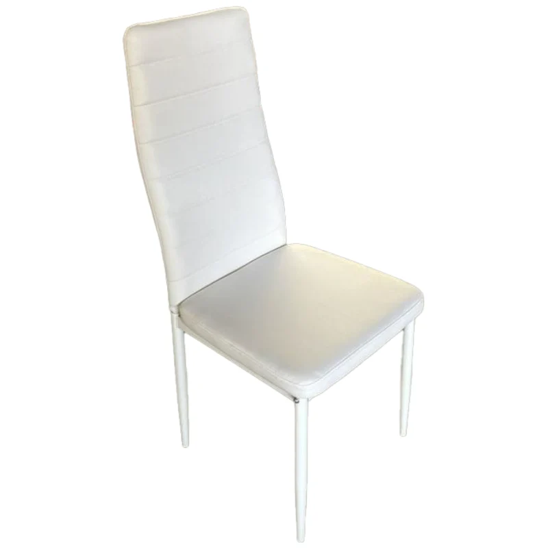 Sedia Zoe Con Imbottitura In Pvc Bianca